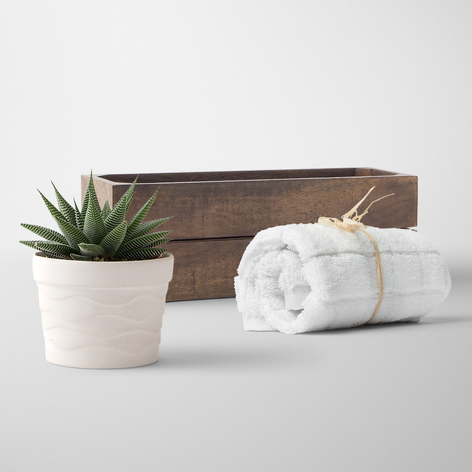 woodbox and towel set woodbox and towel set